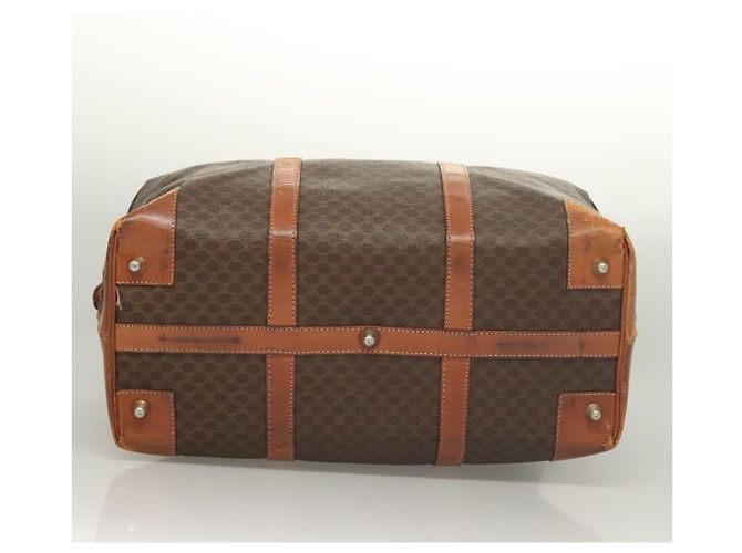 Céline Borsa Boston in tela Macadam CELINE in pelle PVC marrone oro Auth 121130 D'oro - vista 5