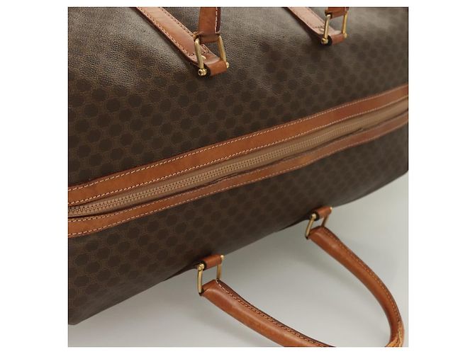 Céline Borsa Boston in tela Macadam CELINE in pelle PVC marrone oro Auth 121130 D'oro - vista 6
