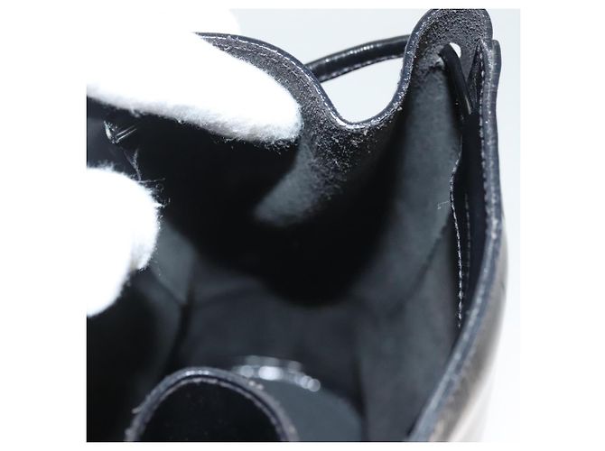Zaino Gancini in smalto nero e oro Auth 125955 di Salvatore Ferragamo - vista 20