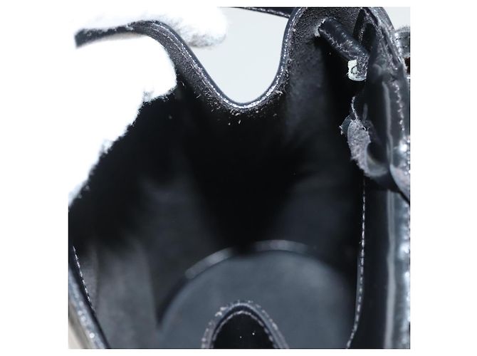 Zaino Gancini in smalto nero e oro Auth 125955 di Salvatore Ferragamo - vista 21