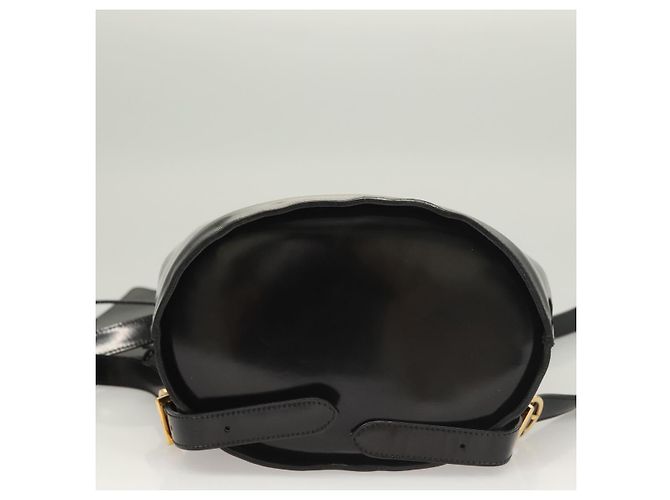 Zaino Gancini in smalto nero e oro Auth 125955 di Salvatore Ferragamo - vista 5