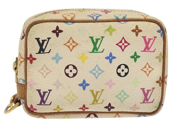 LOUIS VUITTON Trousse Wapity Multicolore Monogramma Bianco M58033 LV Auth 127417 - vista 13