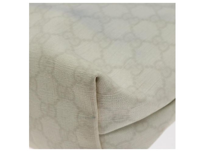 Borsa Tote GUCCI GG Supreme PVC Bianco Oro 189897 Auth ep9198 D'oro - vista 15