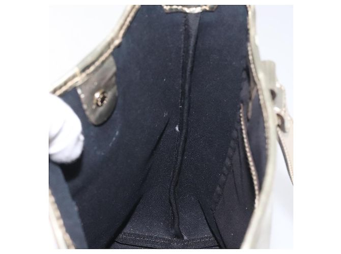 Borsa Tote GUCCI GG Supreme PVC Bianco Oro 189897 Auth ep9198 D'oro - vista 19