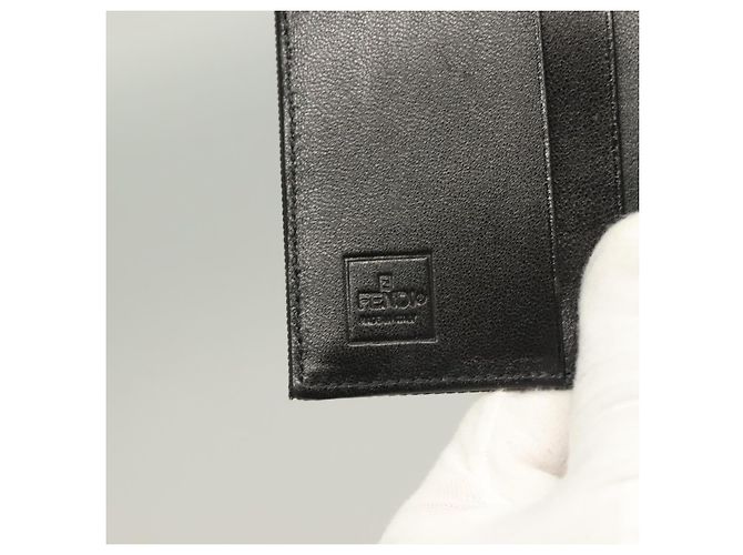 FENDI Geldbörse aus schwarzem Canvas Auth 127954V - Ansicht 18