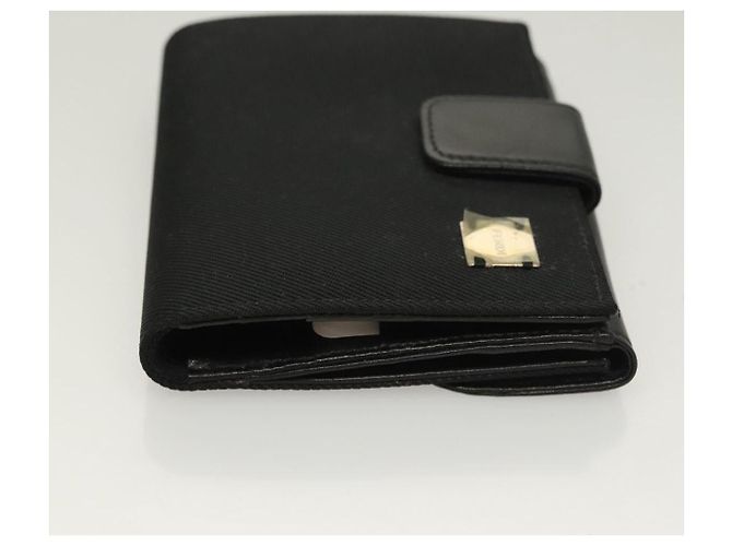 FENDI Geldbörse aus schwarzem Canvas Auth 127954V - Ansicht 3