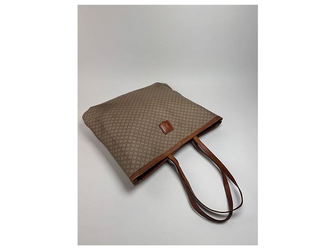 Big Bag Céline Große Tasche aus Leder mit Triomphe-Monogramm von Celine in Beige und Braun - Ansicht 10