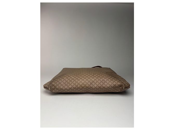 Big Bag Céline Große Tasche aus Leder mit Triomphe-Monogramm von Celine in Beige und Braun - Ansicht 11
