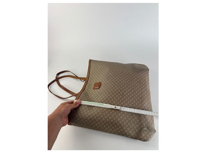 Big Bag Céline Große Tasche aus Leder mit Triomphe-Monogramm von Celine in Beige und Braun - Ansicht 13