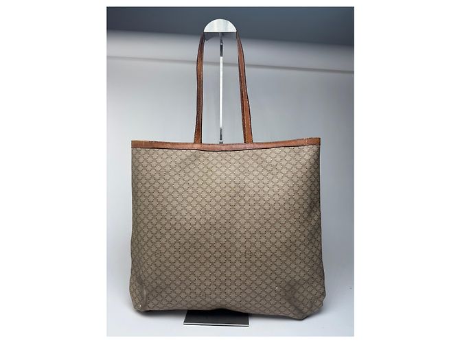 Big Bag Céline Große Tasche aus Leder mit Triomphe-Monogramm von Celine in Beige und Braun - Ansicht 15