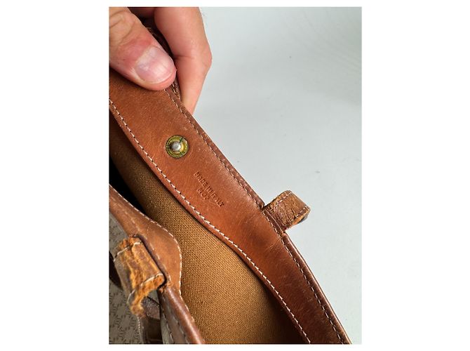 Big Bag Céline Große Tasche aus Leder mit Triomphe-Monogramm von Celine in Beige und Braun - Ansicht 5