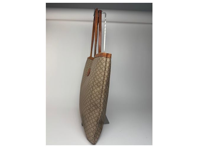 Big Bag Céline Große Tasche aus Leder mit Triomphe-Monogramm von Celine in Beige und Braun - Ansicht 6