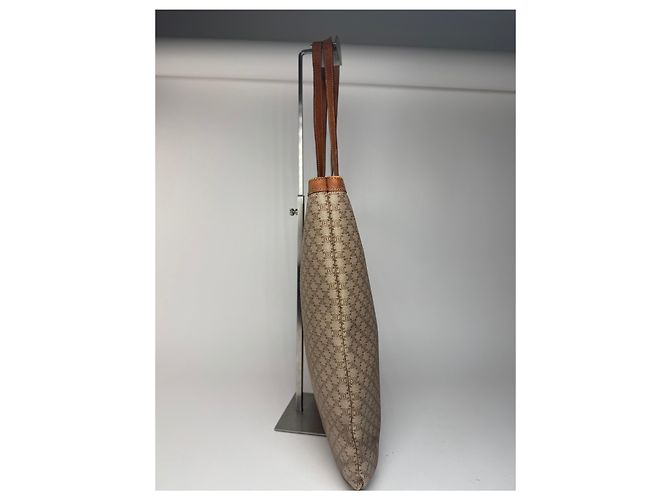 Big Bag Céline Große Tasche aus Leder mit Triomphe-Monogramm von Celine in Beige und Braun - Ansicht 8