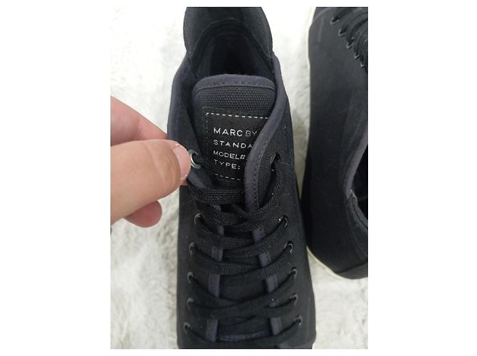 Marineblaue Leinenschuhe Marc Jacobs Größe 41 - Ansicht 3