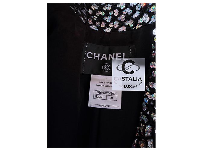 Chanel 12K$ Paris / Shanghai Sequin Black Jacket 40 FR - view 10