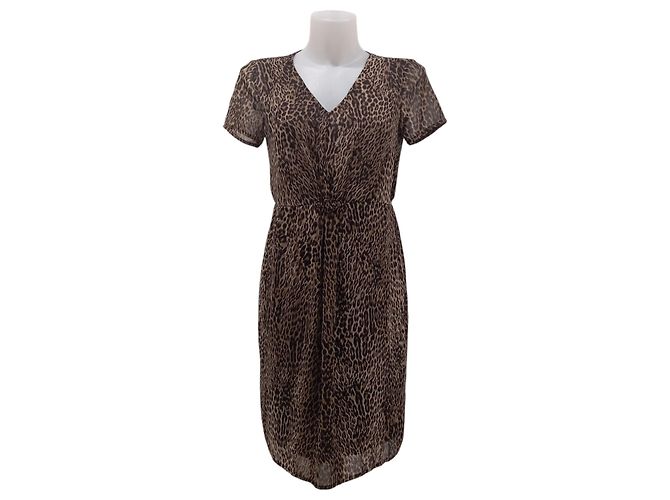 Leopardenkleid Corleone Größe 38 Braun - Ansicht 2