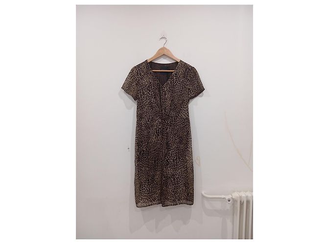 Leopardenkleid Corleone Größe 38 Braun - Ansicht 4
