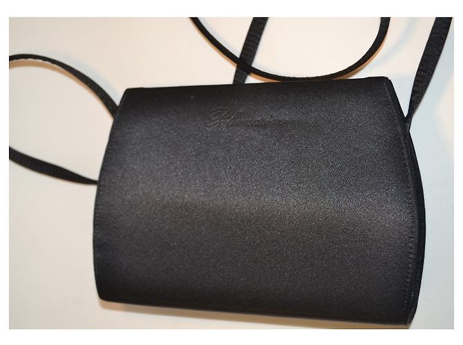 Borsa a tracolla Blumarine in raso nero - vista 2
