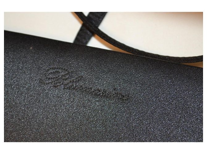 Borsa a tracolla Blumarine in raso nero - vista 3