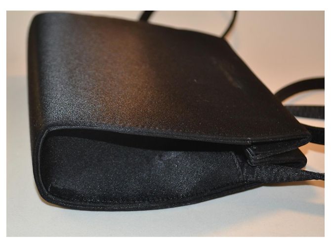 Borsa a tracolla Blumarine in raso nero - vista 4