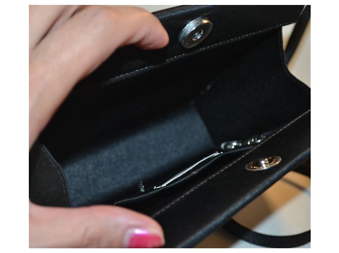 Borsa a tracolla Blumarine in raso nero - vista 6