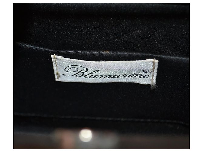 Borsa a tracolla Blumarine in raso nero - vista 7