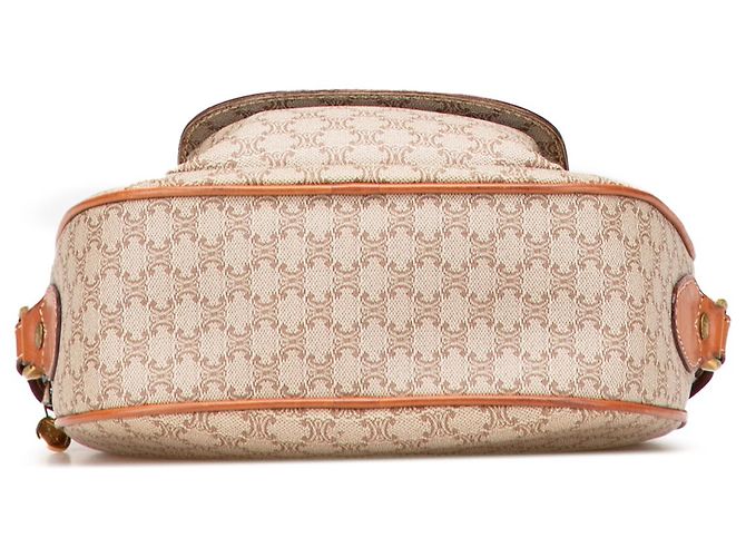 Céline Celine Beige Macadam beschichtetes Canvas Crossbody - Ansicht 3