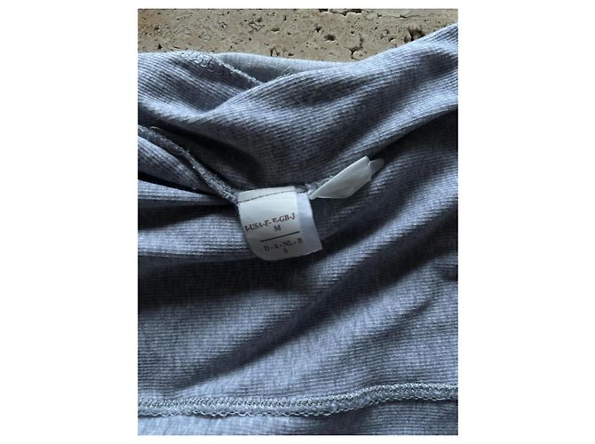 Brunello Cucinelli Blusa de algodão cinza com tule e cetim - vista 4