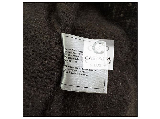 Chanel Arktisches Eis Ikonischer Flauschiger Cardigan 42 FR Beige - Ansicht 20