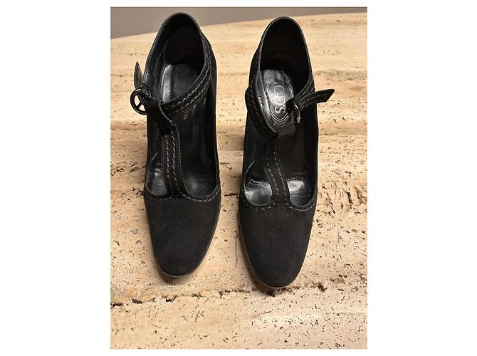Décolleté Tod's in scamosciato nero - vista 2