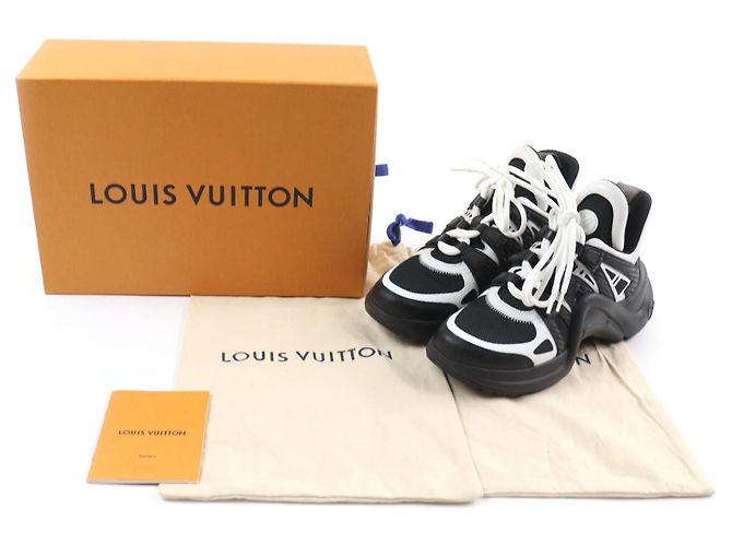 Sneakers alte Monogram Louis Vuitton 35.5 Nero Bianco - vista 2