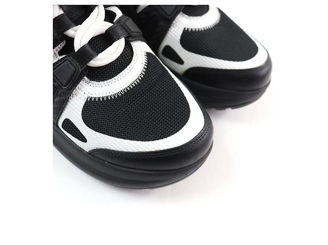 Sneakers alte Monogram Louis Vuitton 35.5 Nero Bianco - vista 8