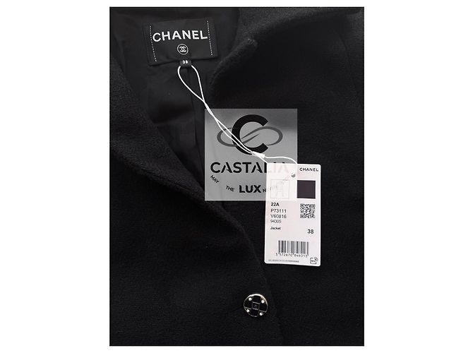 Chanel Neue schwarze Tweedjacke 2022 Größe 38 FR - Ansicht 15