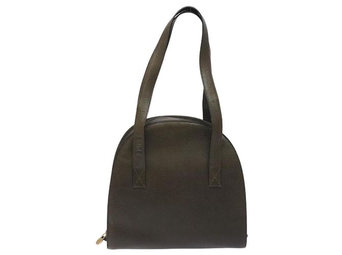 Céline Borsa a Spalla CELINE in Pelle Verde Oro Auth 125743 D'oro - vista 13