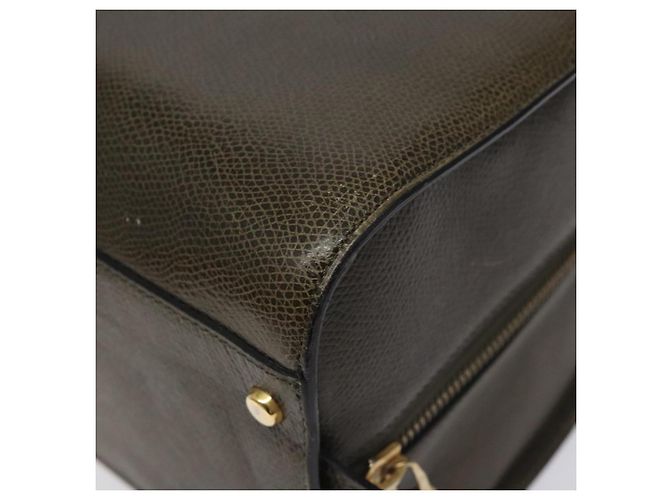 Céline Borsa a Spalla CELINE in Pelle Verde Oro Auth 125743 D'oro - vista 15