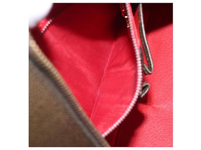 Céline Borsa a Spalla CELINE in Pelle Verde Oro Auth 125743 D'oro - vista 20