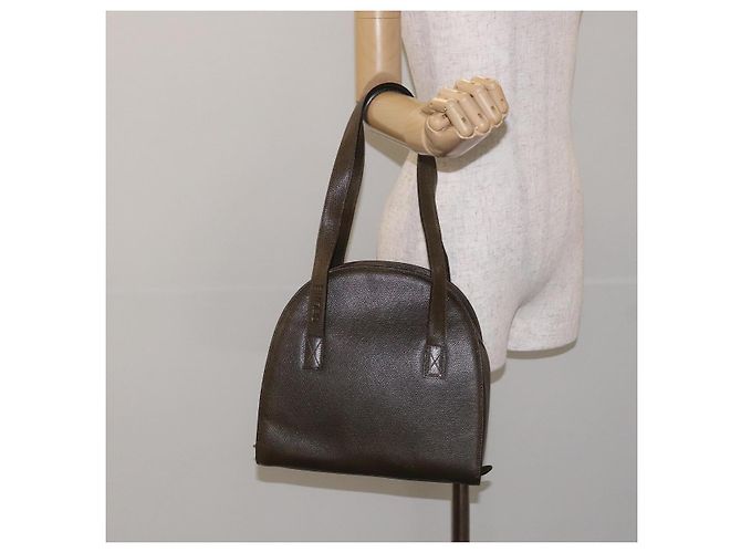 Céline Borsa a Spalla CELINE in Pelle Verde Oro Auth 125743 D'oro - vista 21