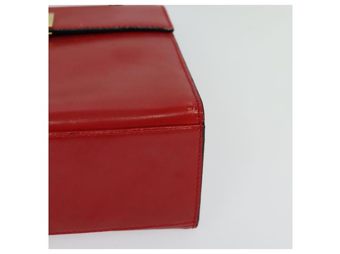 Céline Borsa a mano CELINE in pelle 2 vie rossa oro Auth 127535 Rosso D'oro - vista 15