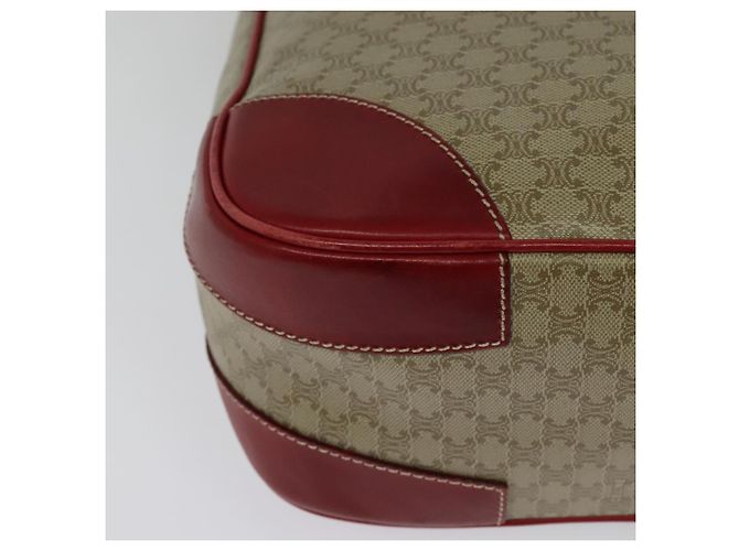 Céline Bolsa de Ombro em Lona Macadam CELINE Bege Ouro Auth 125691 Dourado - vista 15