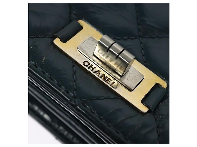 CHANEL Matelasse Chain Shoulder Bag Leather 2way Green Gold CC Auth 125767 Golden - view 20