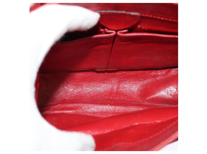 Céline Borsa a spalla CELINE in pelle rossa e oro Auth 127536 Rosso D'oro - vista 11
