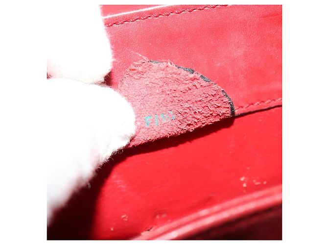Céline Borsa a spalla CELINE in pelle rossa e oro Auth 127536 Rosso D'oro - vista 12