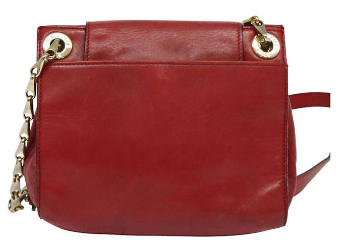 Céline Borsa a spalla CELINE in pelle rossa e oro Auth 127536 Rosso D'oro - vista 13