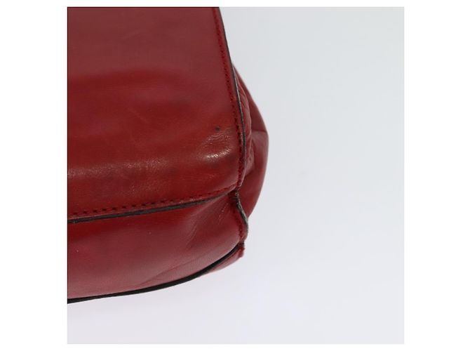 Céline Borsa a spalla CELINE in pelle rossa e oro Auth 127536 Rosso D'oro - vista 16