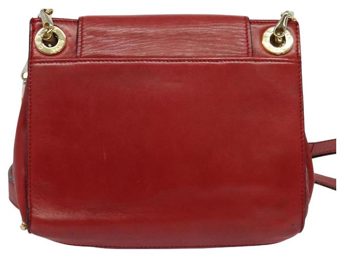 Céline Borsa a spalla CELINE in pelle rossa e oro Auth 127536 Rosso D'oro - vista 2