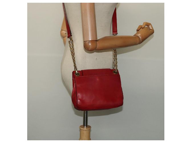 Céline Borsa a spalla CELINE in pelle rossa e oro Auth 127536 Rosso D'oro - vista 22