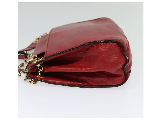 Céline Borsa a spalla CELINE in pelle rossa e oro Auth 127536 Rosso D'oro - vista 3