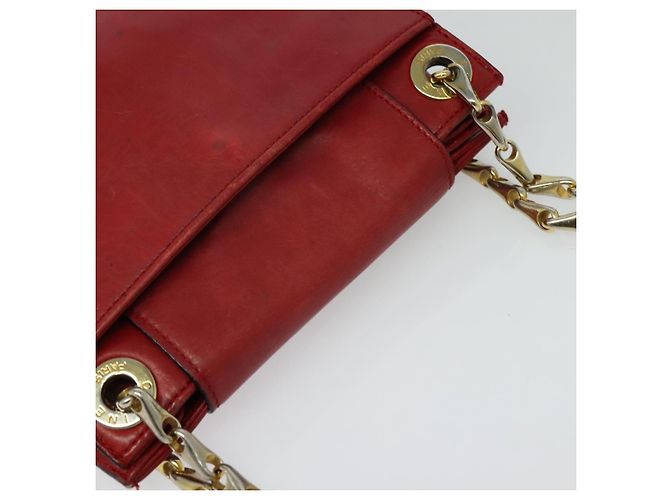Céline Borsa a spalla CELINE in pelle rossa e oro Auth 127536 Rosso D'oro - vista 6