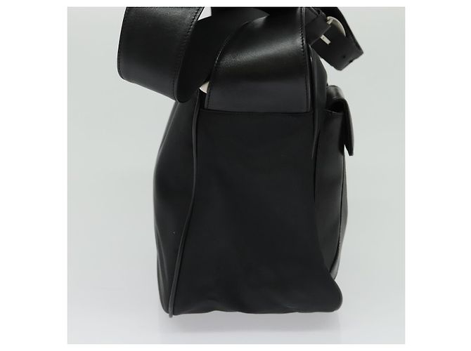 Borsa a spalla Gianni Versace in pelle nera argento autentica bs26903 Nero - vista 3