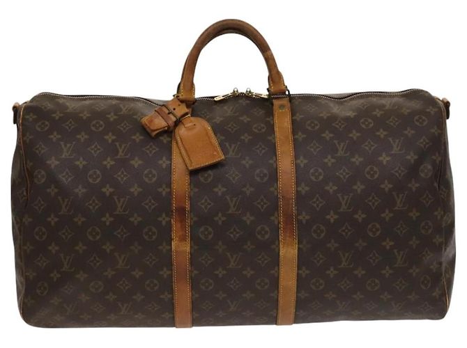 LOUIS VUITTON Monogram Keepall Bandouliere 60 Borsa Boston M41412 LV Auth 125967 Monogramma - vista 13